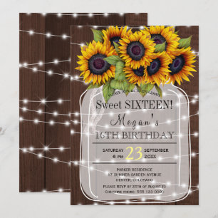 Invitation Rustique   Lampes de tournesol en bocal sweet sixt