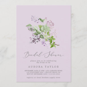 Invitation Rustique Lilac   Fête des mariées Lavender