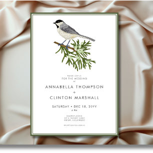 Invitation Rustique Mariage de pulvérisation d'oiseaux et de 