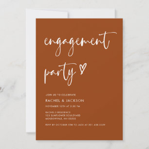 Invitation Rustique moderne Script Terracotta