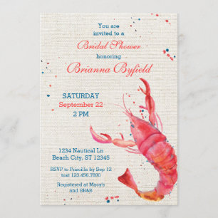 Invitation rustique nautique de Fête de la mariée