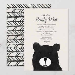 Invitation Rustique Nous pouvons attendre baby shower