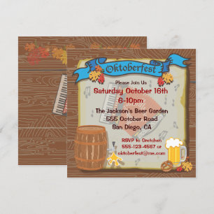 Invitation Rustique Oktoberfest Party