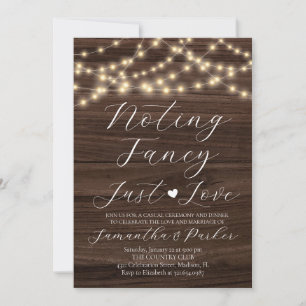 Invitation Rustique Rien De Fancy Just Love String Lights