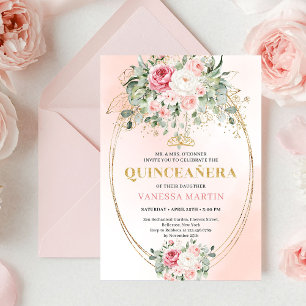 Invitation Rustique Rose Gold Poussiéreux pour Qui