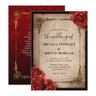 Rustique Rouge Rose or Noir Vintage élégant mariag