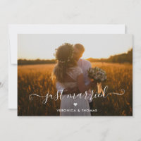 Rustique Script Photo Juste Marié Elopement Mariag