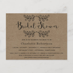 Invitation Rustique Simply Kraft