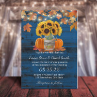 Rustique Sunflower Jar Citrouille Marine Mariage d