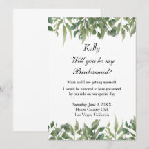 Rustique Vert Feuille Verdure Foliage Bridesmaid