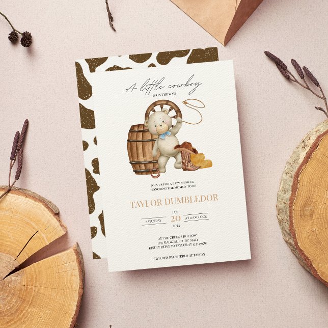 Invitation Rustique Western Cowboy Country Baby shower (Créateur téléchargé)