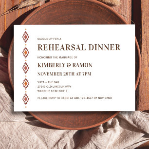 Invitation Rustique Western Rehearsdîner