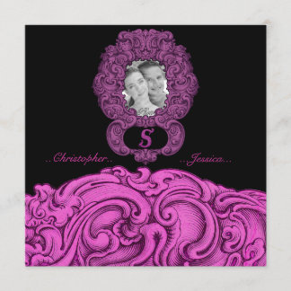 Invitation S - L'Alphabet Falck (Rose) (Mariage)