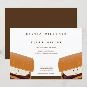Invitation S’more Illustration Mariage alimentaire