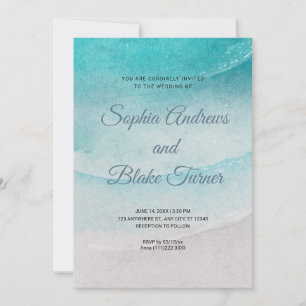 Invitation Sable à thème et Mariage aquatique