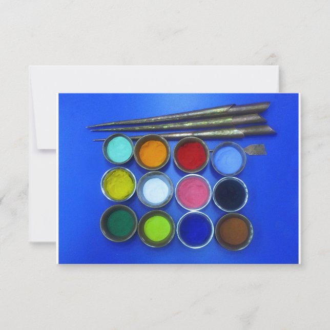 Invitation sable coloré pour construire un mandala bouddhiste (Devant)