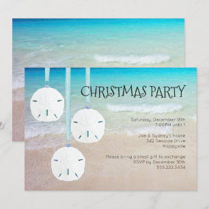 Invitation Sable Dollar Ornements Noël Fête Plage