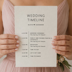 Invitation Sac de bienvenue de mariage   Calendrier de l'itin