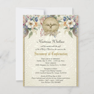 Invitation Sacrement de confirmation Religion Catholique