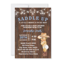 Saddup a Little Cowboy est son Baby shower de chem