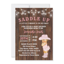 SaddUp a Little Cowgirl est son Baby shower Way