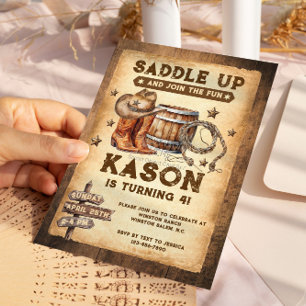 Invitation Saddup Country Western Cowboy