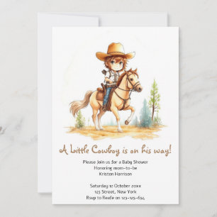Invitation Saddup : Cowboy Baby shower Adventure