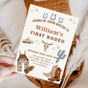 Invitation Saddup Cowboy Wild West Rodeo Anniversaire