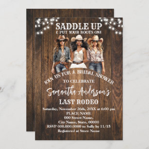 Invitation Saddup Mettre Vos Bottes Fête des mariées Cowgirl