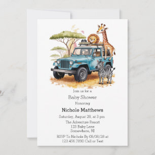 Invitation Safari Adventure Boy Baby shower