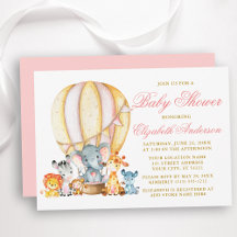Safari Animaux Baby shower à bulles à air chaud ro
