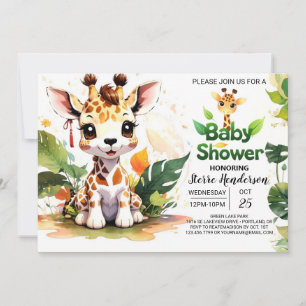Invitation Safari aventure commence Baby shower
