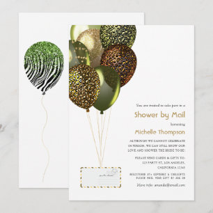 Invitation Safari Ballons Baby Shower ou Baby Shower par la P