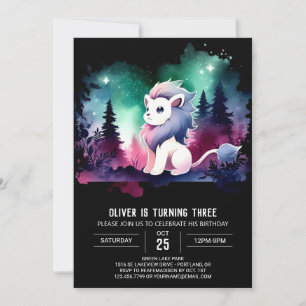 Invitation Safari Joyeux Lion Anniversaire