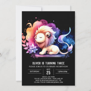 Invitation Safari Joyeux Lion Anniversaire