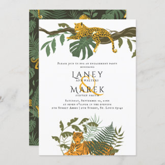 Invitation Safari Jungle Animal Engagement Party