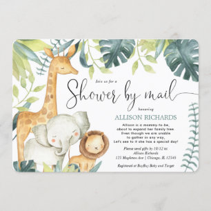 Invitation Safari jungle animaux Douche par baby shower posta