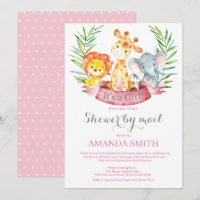 Safari Jungle Girl Baby shower par la poste