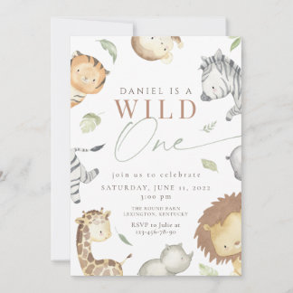 Invitation Safari sauvage un anniversaire