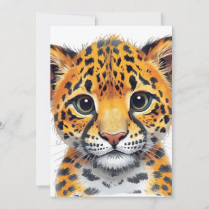 Invitation Safari Spirit Bébé Guépard 