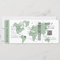 Sage Boarding Pass Destination mariage Code QR