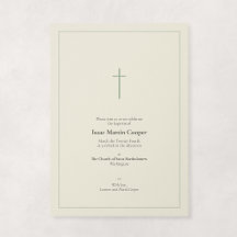 Sage et Crème Croix Minimaliste Religieuse Baptême