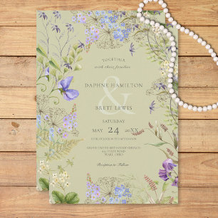 Invitation Sage Fleur sauvage rustique Lavande & Sage