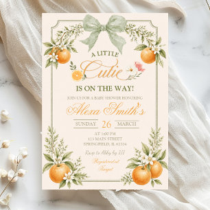 Invitation Sage Floral Fruit Cutie sur le chemin de la Baby S