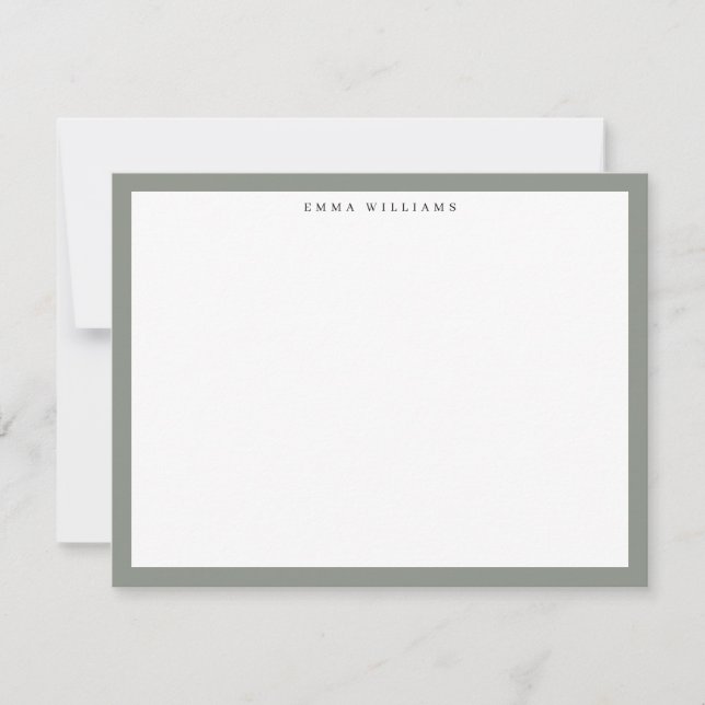 Invitation Sage Frame Note Card (Devant)
