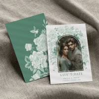 Sage Green Chinoiserie Bird Peony Enregistrer la d
