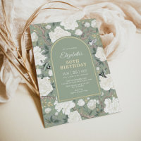 Sage Green Chinoiserie Floral Femmes 50e anniversa