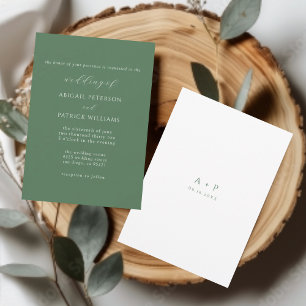 Invitation Sage Green Classic Minimal Mariage