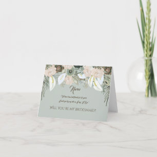 Invitation Sage Green et Vanilla Cream Bridesmaid