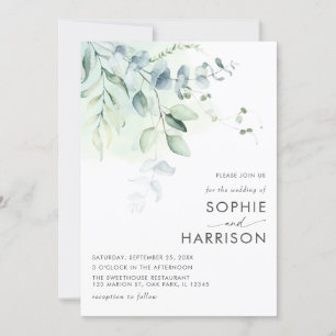 Invitation Sage Green Eucalyptus Mariage de verdure